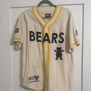 Ebbets Field Flannels Cream and Yellow Bears Jersey
